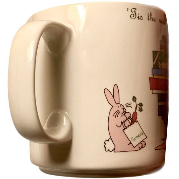 Tis the Season to Go Shopping Christmas Mug Russ Berrie Vintage 80s Funky Retro - Picture 10 of 14